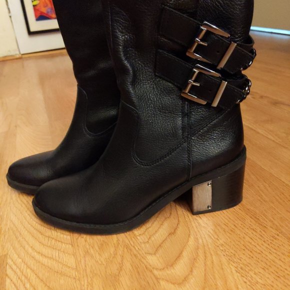 Fergie black Wistful chain Moto boots - Picture 5 of 11